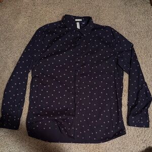 Men's Navy Polka Dot Shirt